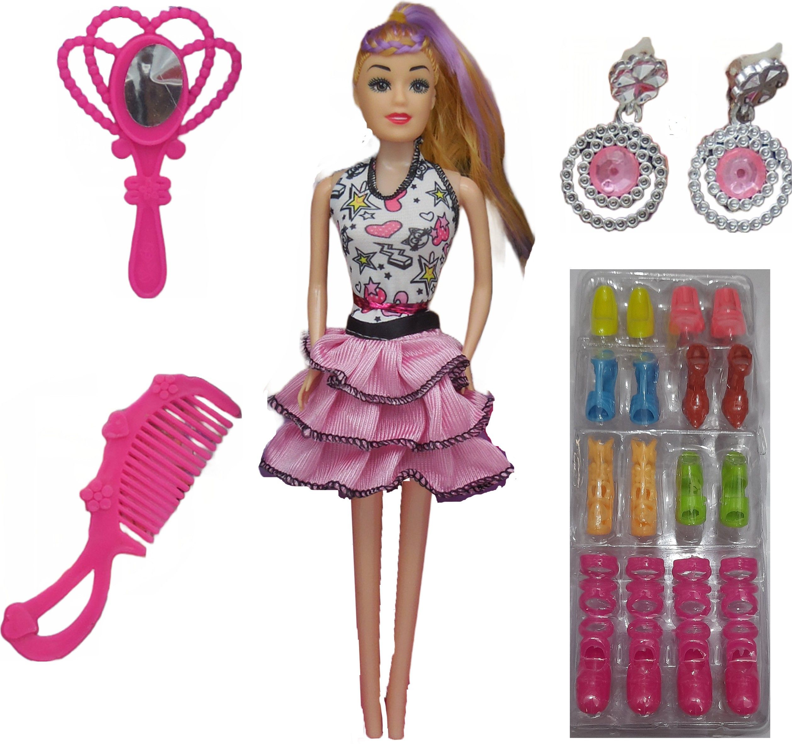 ctc creation Dolls for Girl’s Shine Moveable Doll Set With Beautiful Accessories-picture-37
