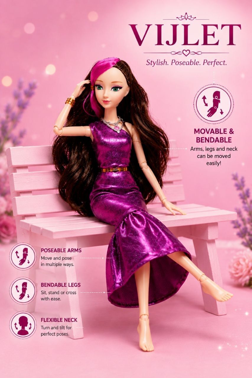 vijlet NOVA FASHION BARBIEE DOLL-picture-32