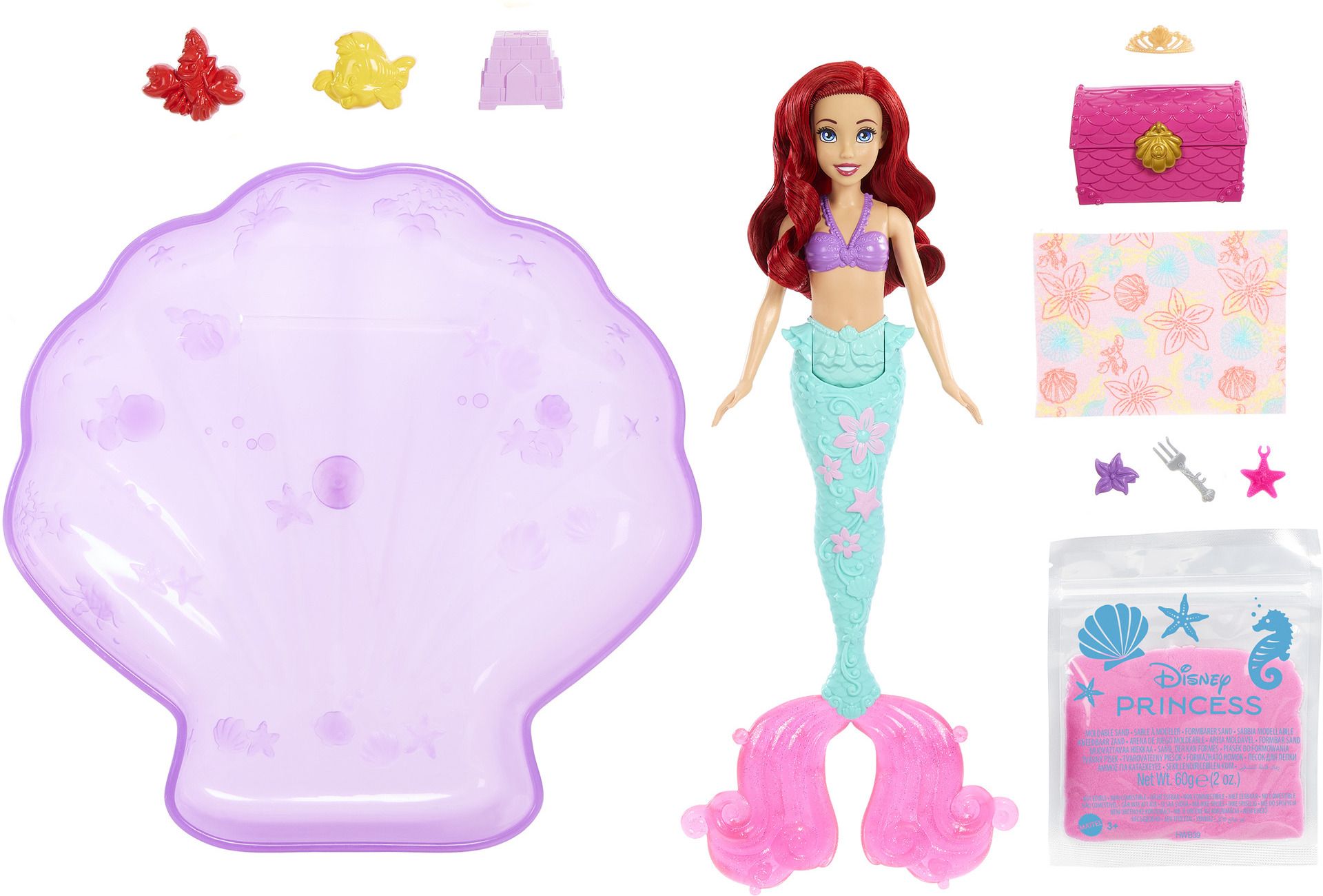 Ariel Doll & Pool Set with Moldable Sand, Inspired by Disney The Little Mermaid-image-34