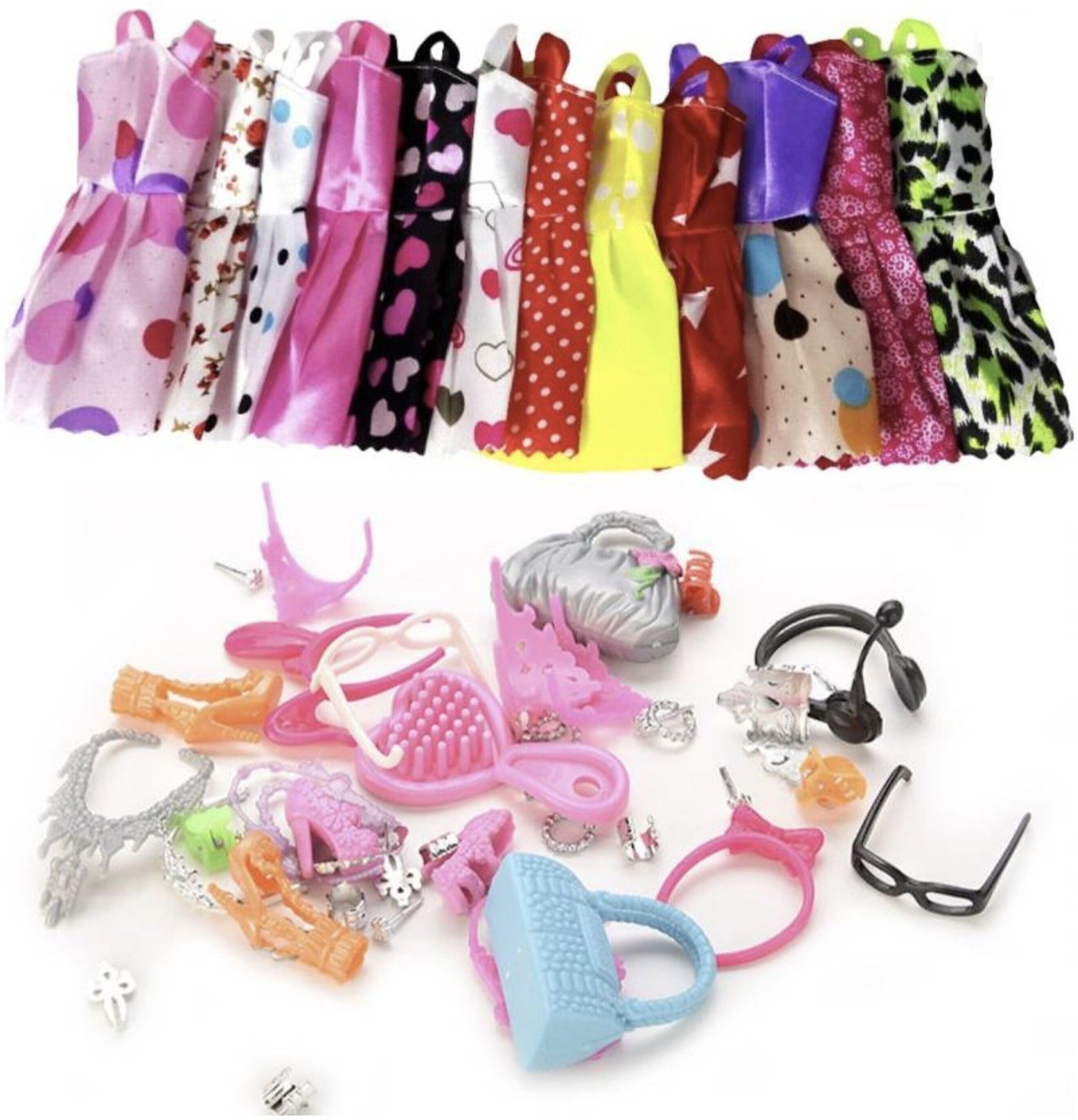 Doll Dress & Doll Accessories (Combo Pack)