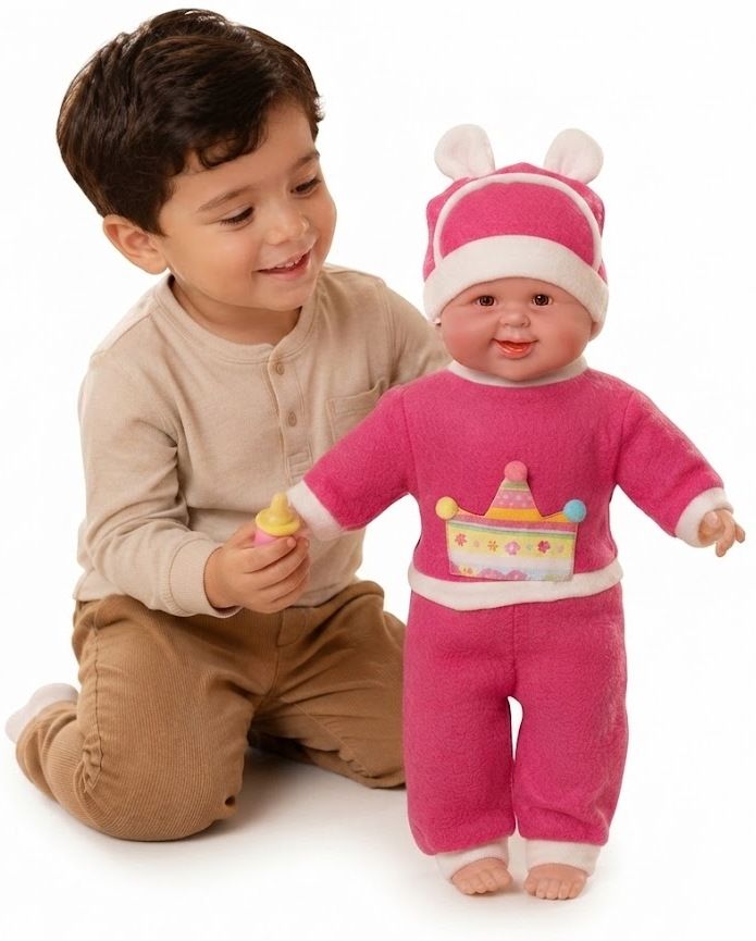 wubliq Musical Baby Doll Soft Toy with Sound Cute Plush Doll for Kids-picture-32