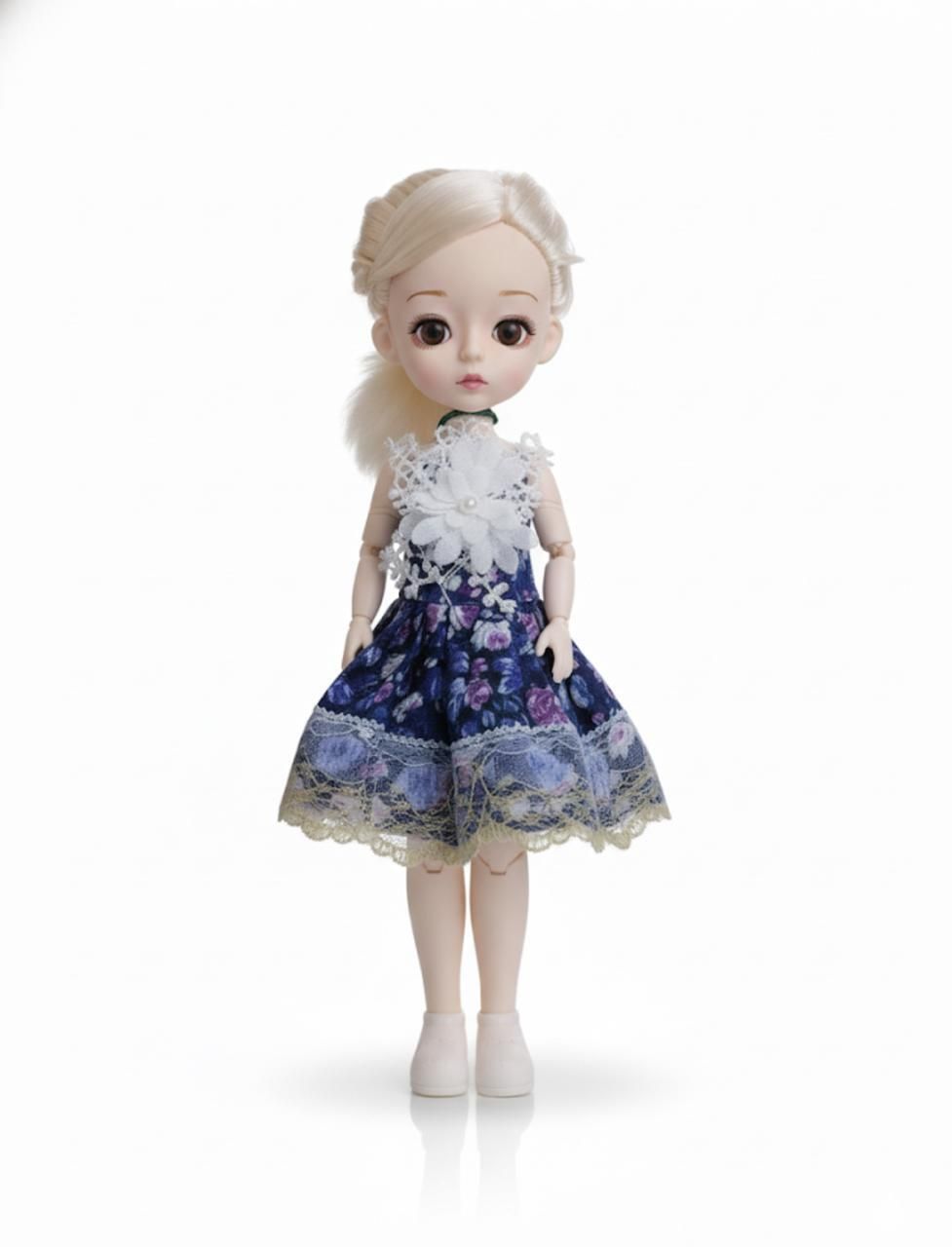 Doll for Kids 3+ | 28 cm Movable Arms & Legs, Dress, Shoes & Hair Gift Toy-image-30