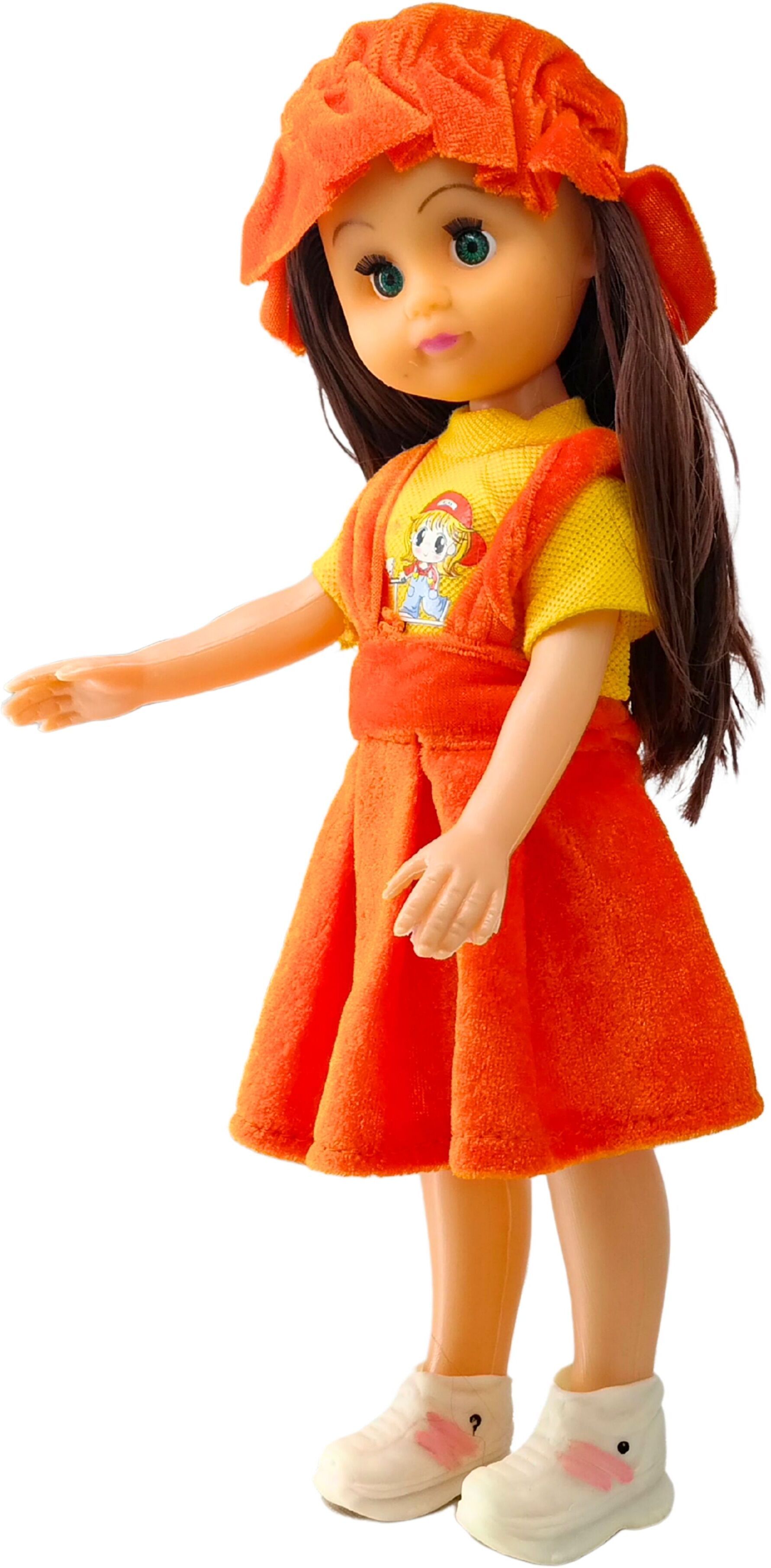 Cute Doll Toy with Moveable Arms and Legs with Beautiful Dress, Cap, Shoes-image-38