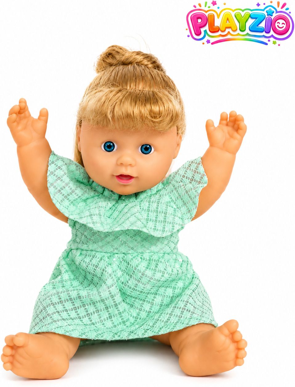 playzio Charming Chloe Baby Doll with Brushable Hair, Handbag & Fashion Dress-picture-27