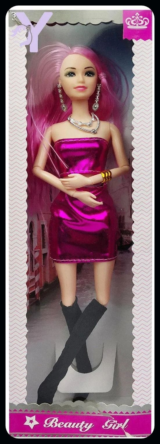 A-Gorgeous Pink Party Foldable Doll-image-16
