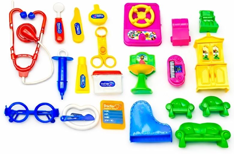 Kids Doctor & Home Play Toy Set with Medical Tools Furniture for Pretend Play-image-43