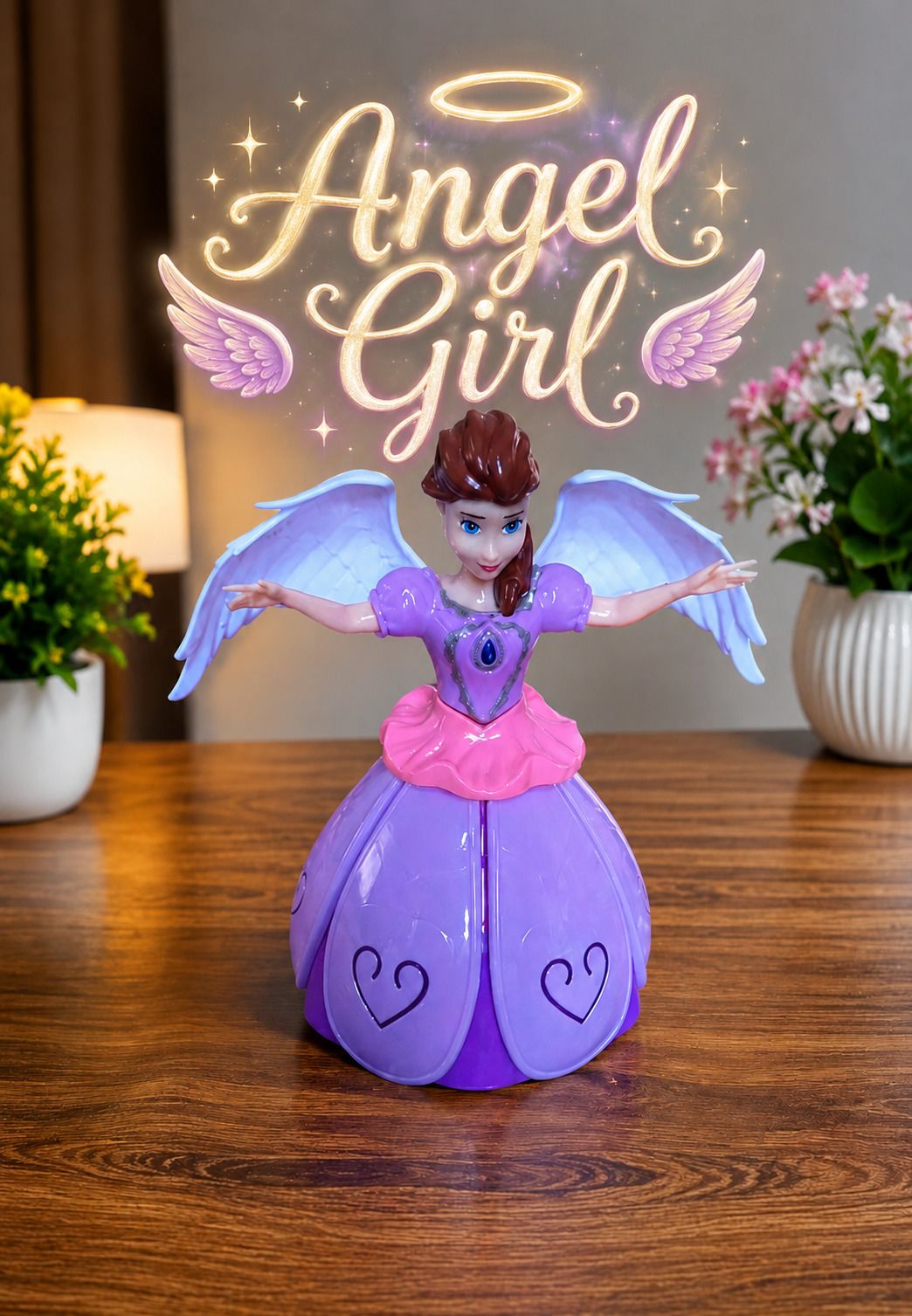 oxmora Angel Girl Princess Doll with LED Lights & Music for Kids-picture-19