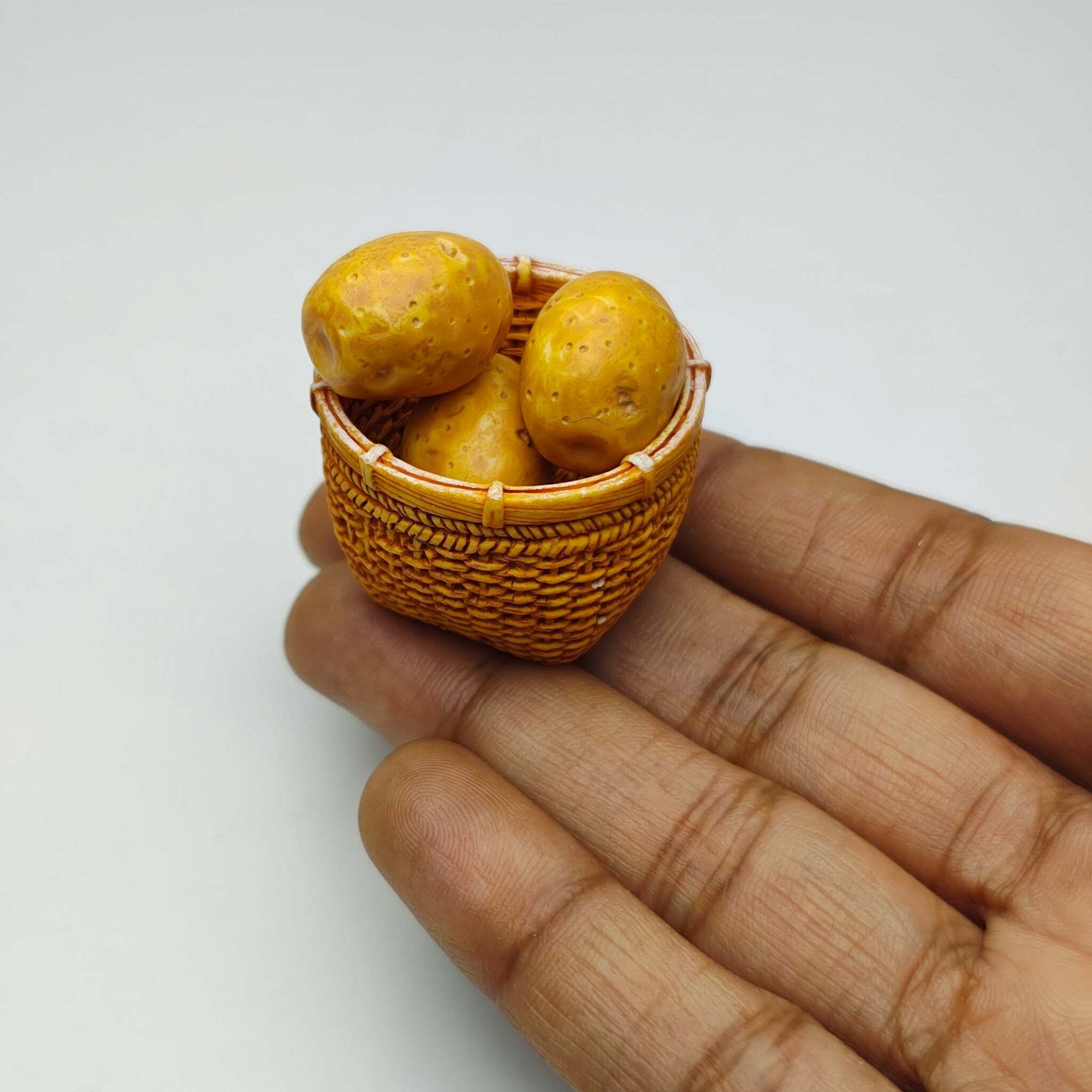 miniatures shop Miniature Potato Basket Dollhouse Accessories Playset-picture-25