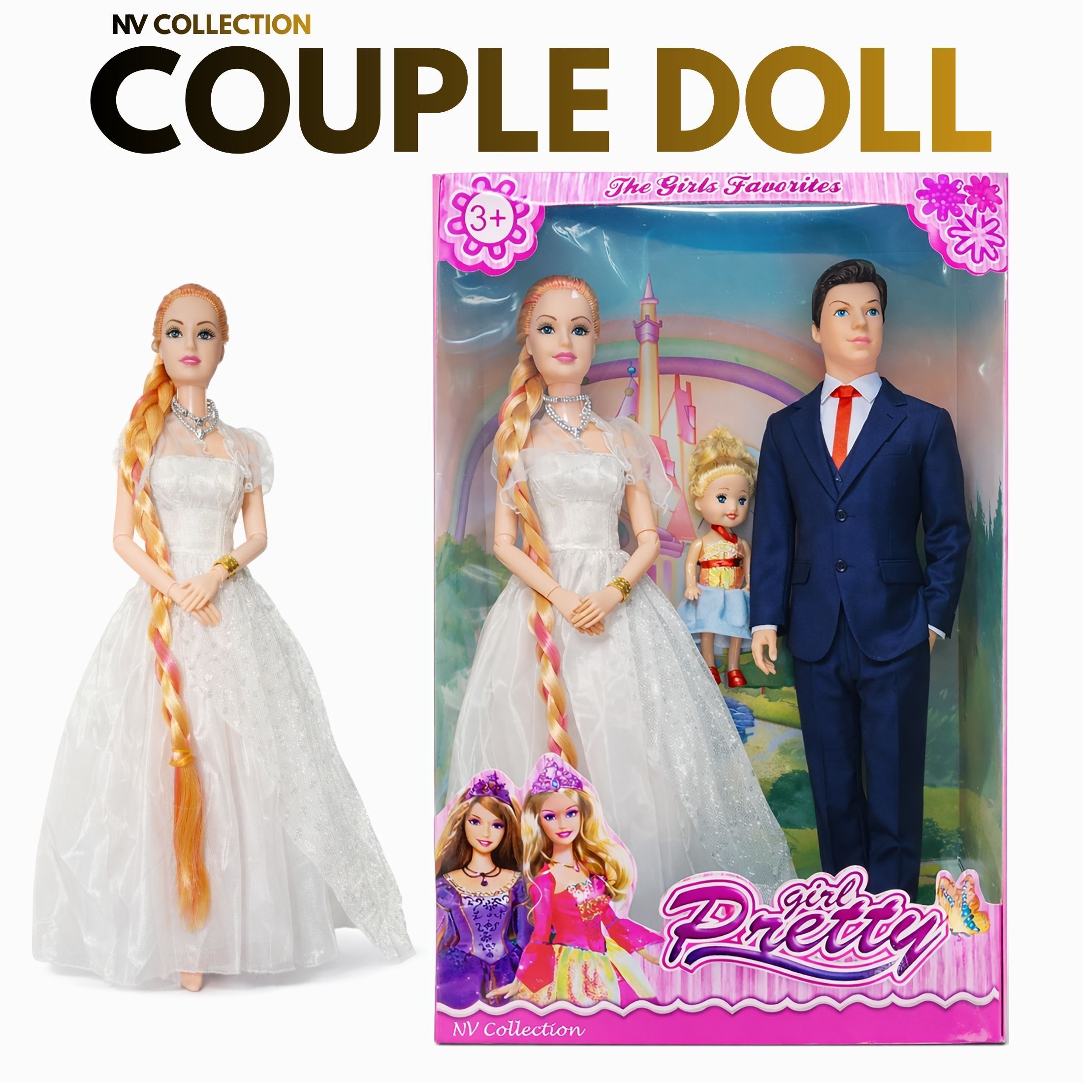 devacore Imaginative Doll Family with Couple, Baby, and Extras-picture-29