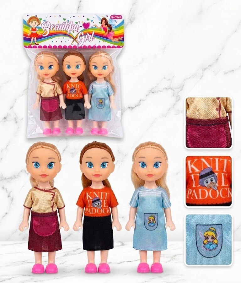nihank Beautiful Girl Fashion Doll Set for Kids (3 Dolls Pack)-picture-40