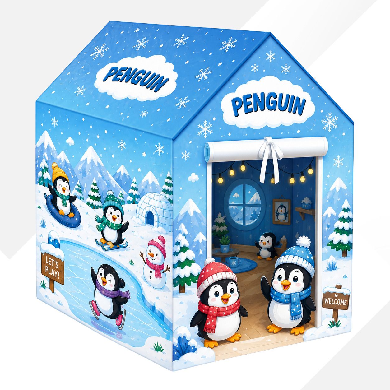 calispo Cute Penguin Theme Play Tent House for Boys & Girls-picture-34