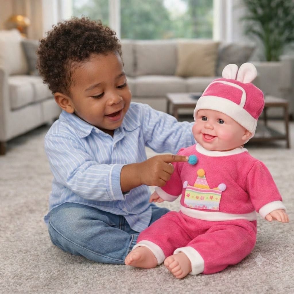 daisyflower Musical Baby Boy Doll Touch Sensor Laughing Sound Interactive Baby Doll for Kids-picture-21