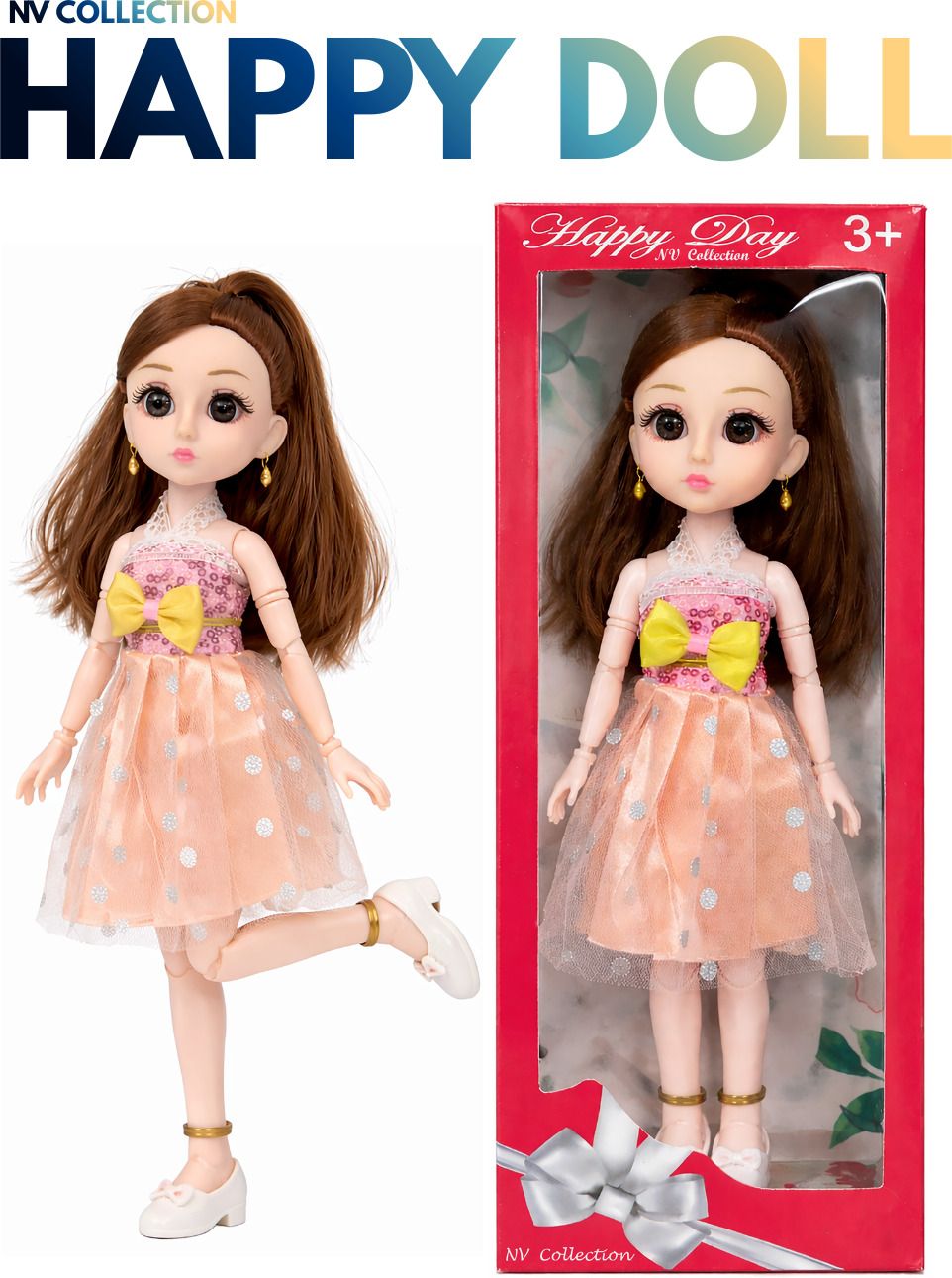Happy Fashion Doll Stylish Cute Doll for Role Play Fun-image-25