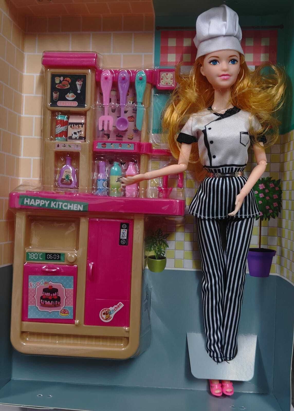 Chef-Themed Doll Playset with Kitchen Accessories – Educational Pretend Play Toy-image-13