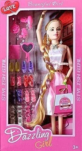 Stylish Long Hair Set Doll and New Angel Set for Kids(Pack of 1)-image-48