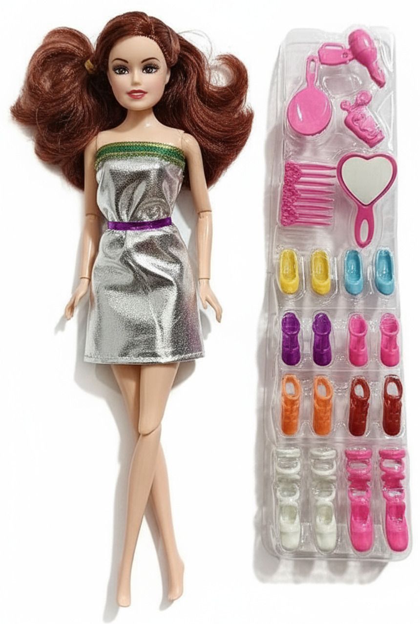 Baby Fashion Doll Set with Movable Joints & Accessories for Girls Gifting