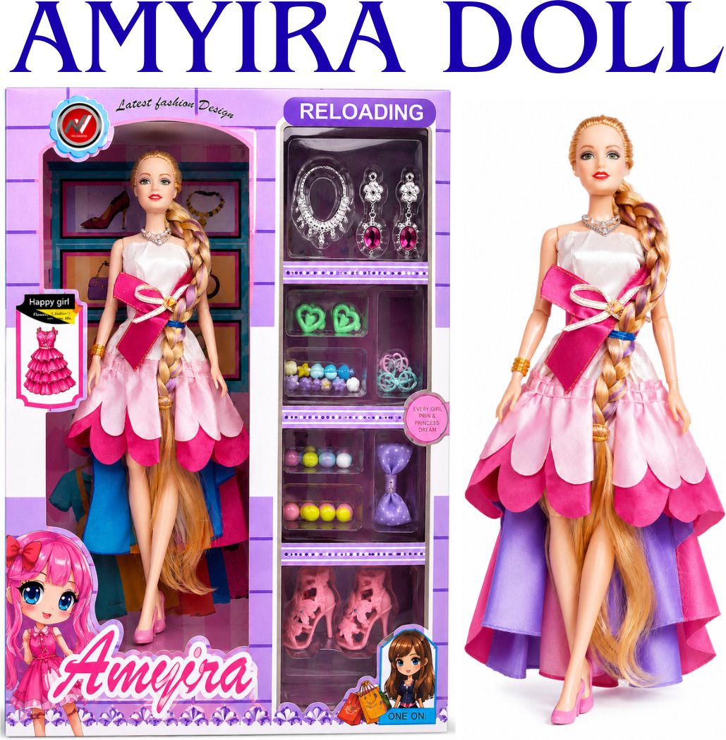 devacore Amayira Princess Doll with Trendy Dress and Accessories-picture-40