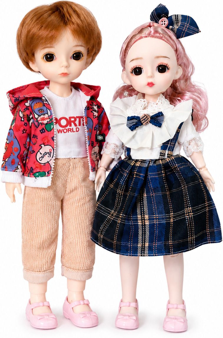 30CM Couple Fashion Dolls | Stylish Boy & Girl Dolls-image-36