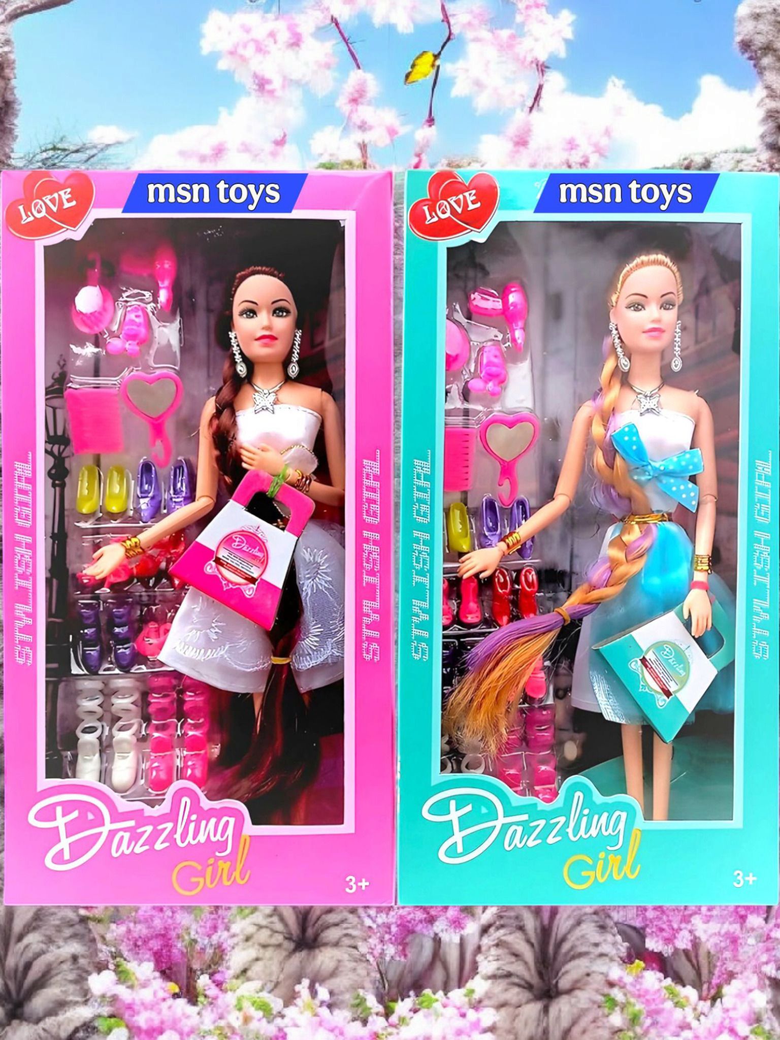 Stylish Long Hair Set Doll and New Angel Doll Set for Kids dp13