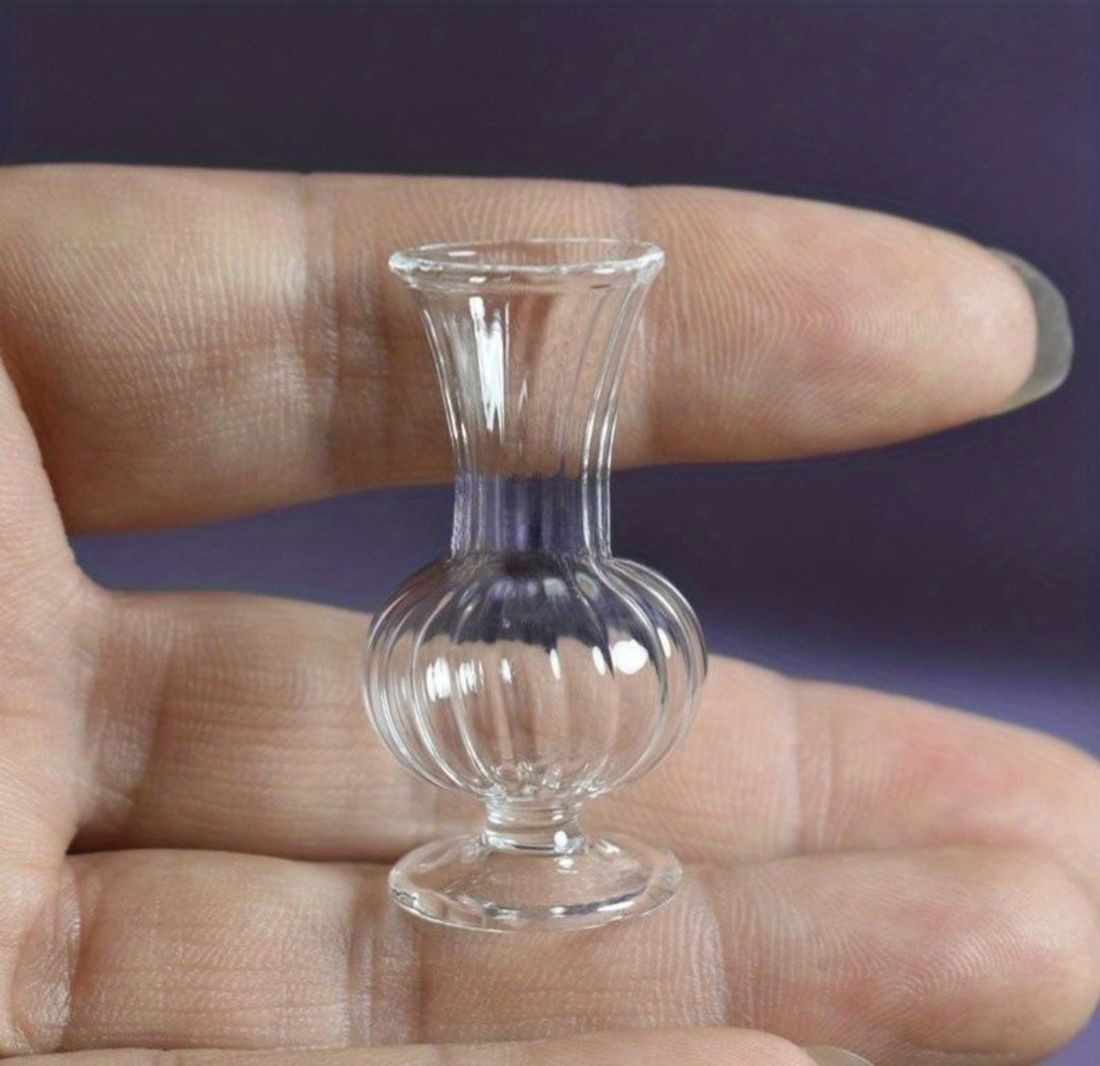 miniatures shop Miniature Glass Flower Vase Dollhouse Decorative Accessory-picture-18