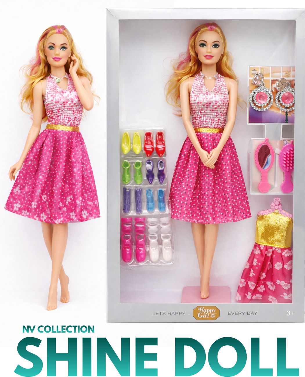 ctc creation Kids Role Play Fashion Dolls with Shimmer Style Accessories-picture-19