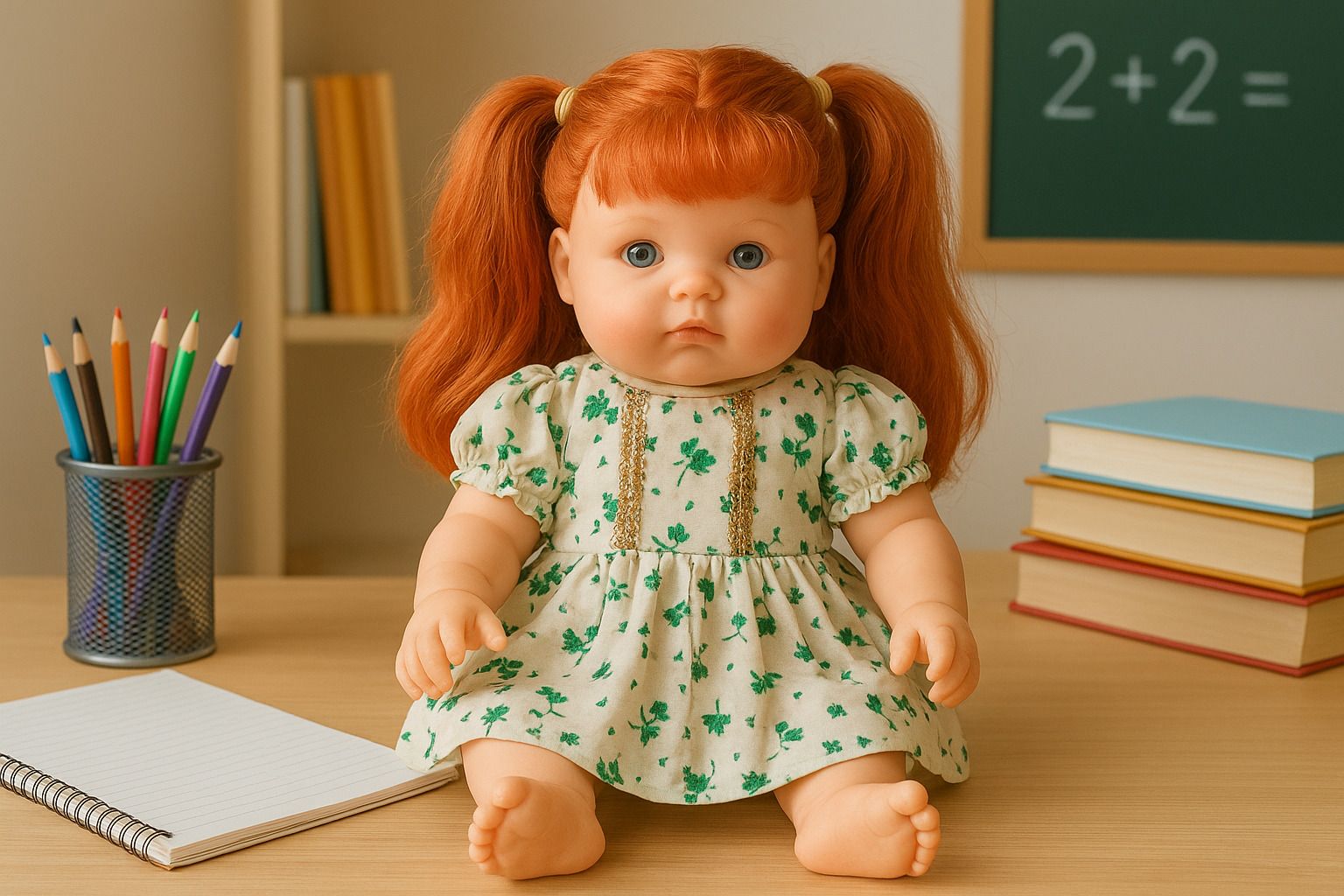 Girl playing with doll Feeding doll Bottle feeding doll Caring for doll Little