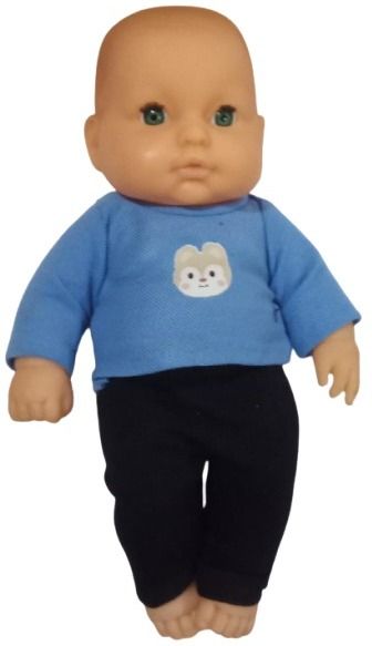 Cute Little Boy Doll in Printed Dress for Kids