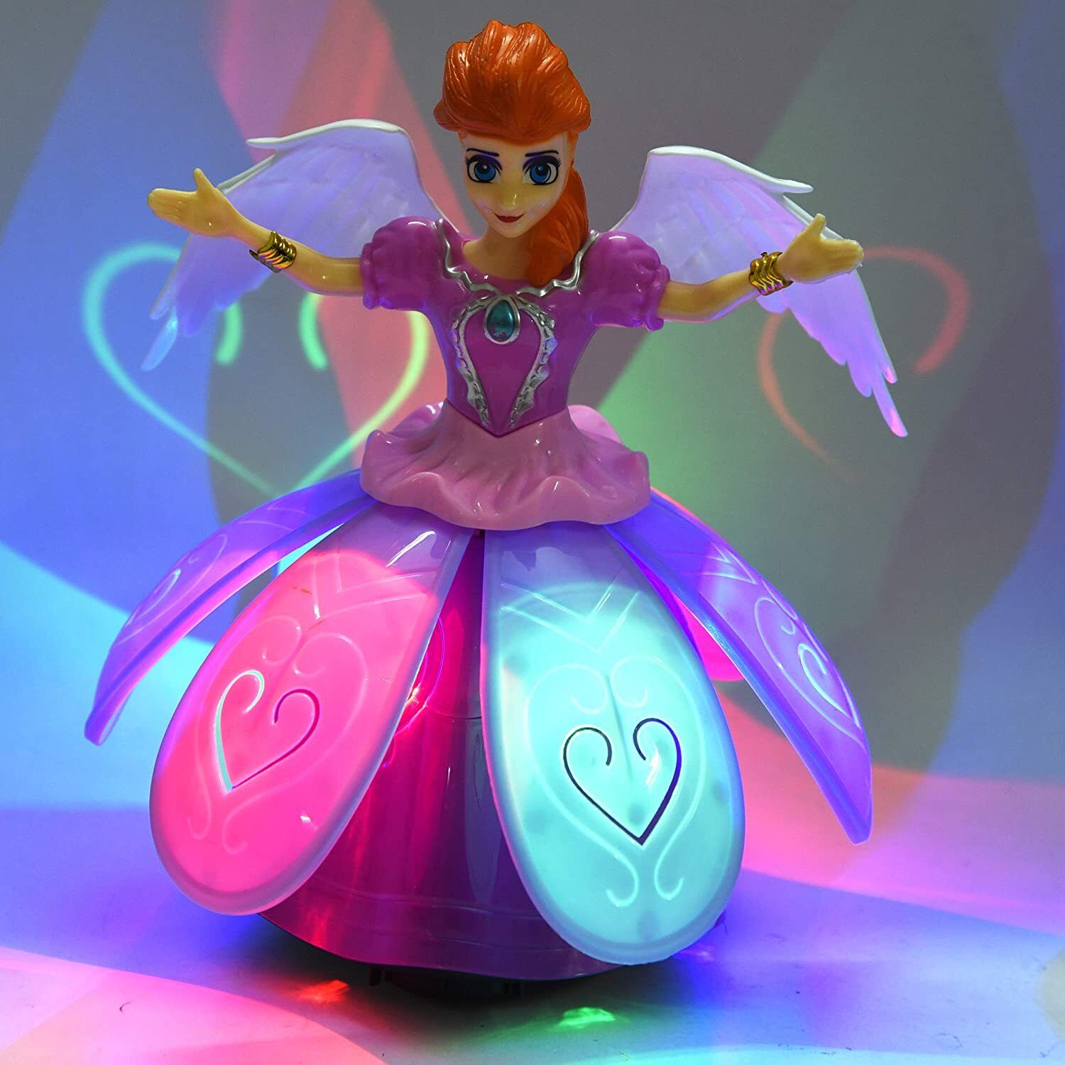 gobaby Rotating Princess Toy with Flashing Lights & Sound Bump and Go Action Doll-picture-46