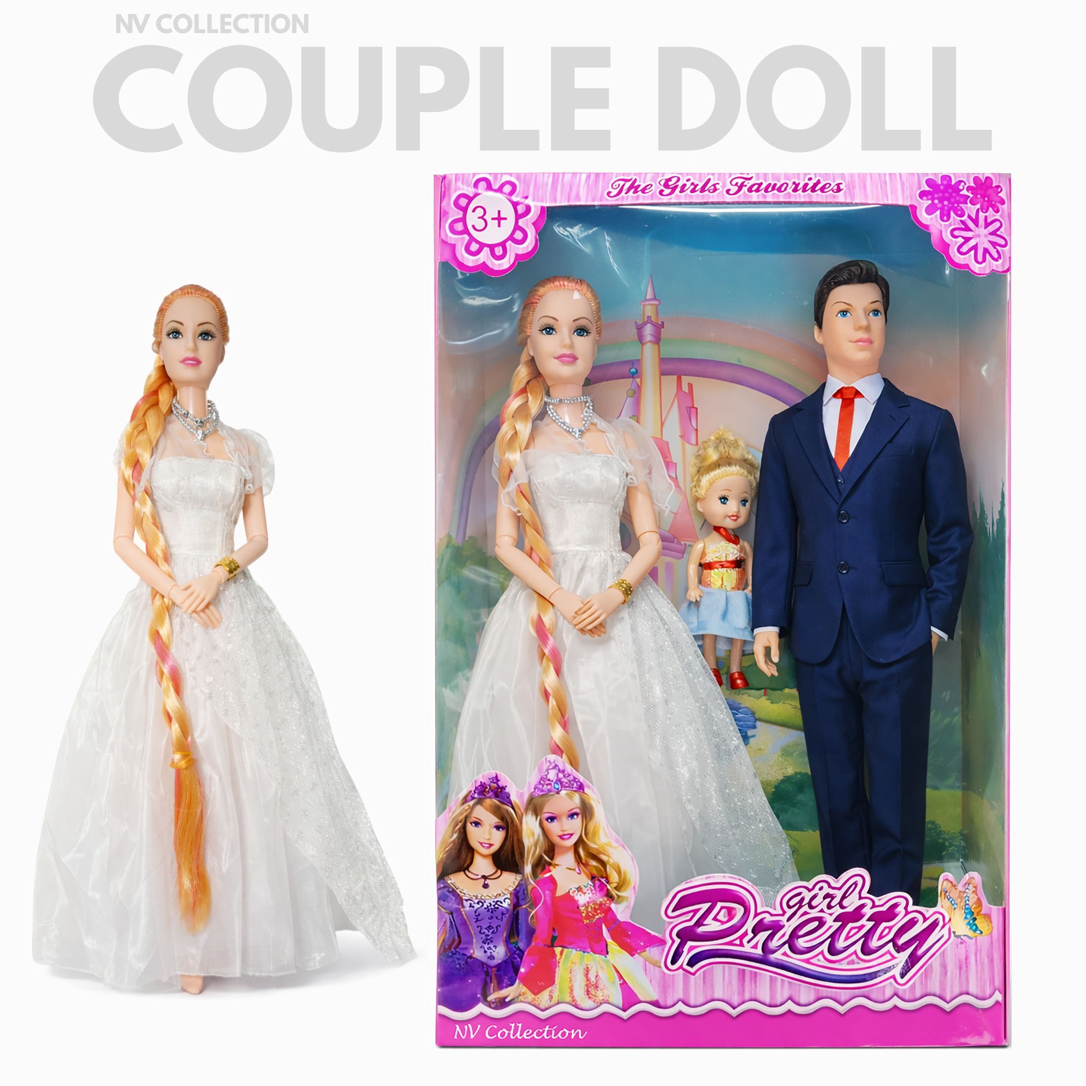 nv collection Creative Role Play Family Doll Set with Baby-picture-32