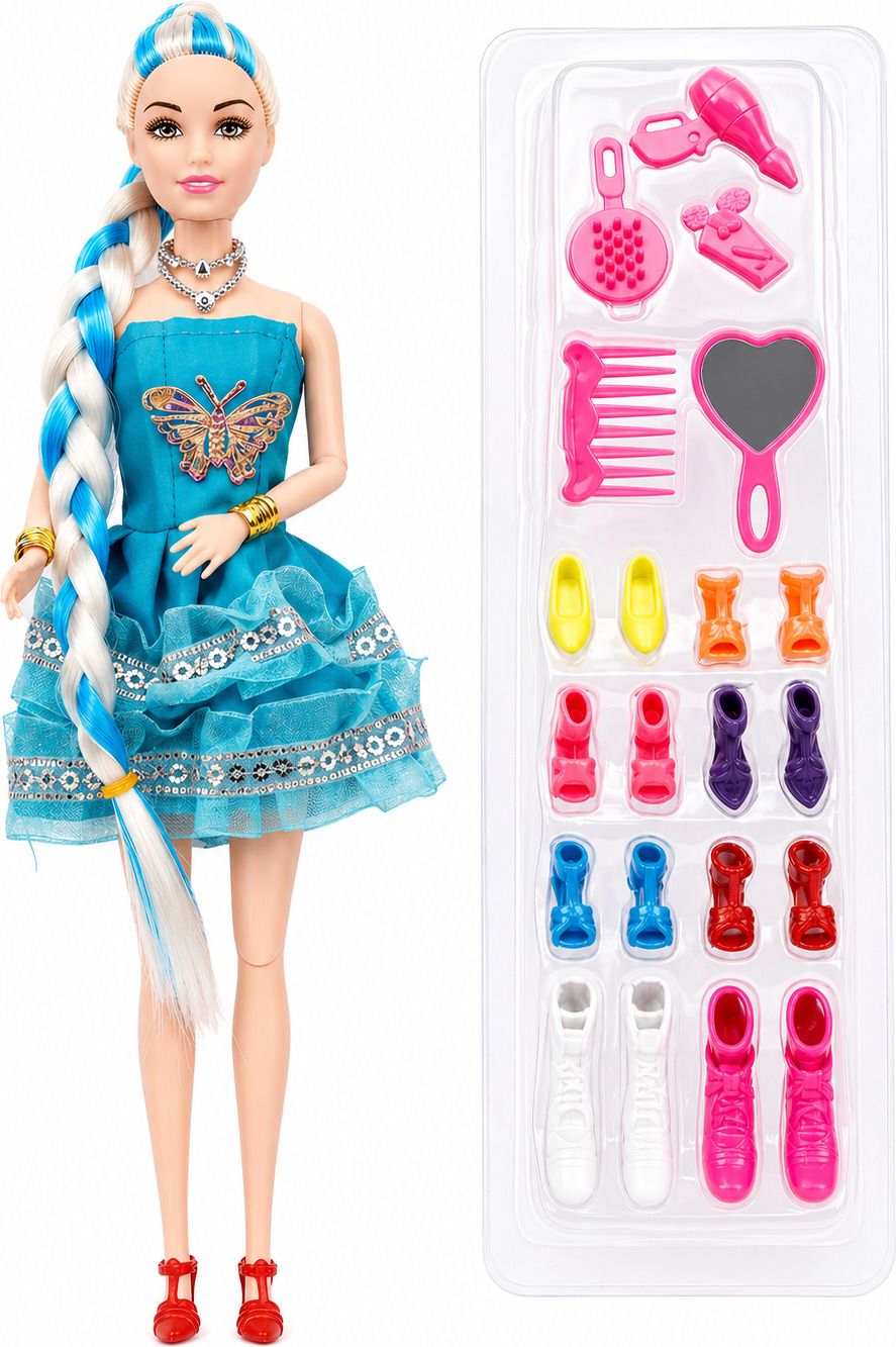 Fancy Doll With Shoes Accessories Age 3 +Years-image-34