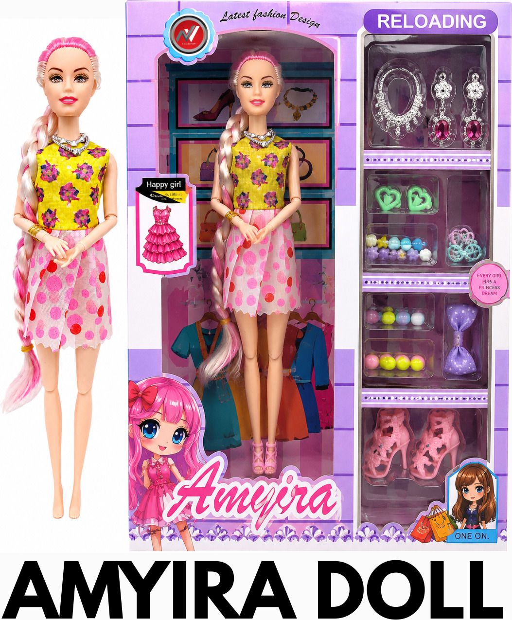 nv collection Amayira Doll Gift Set with Cute Accessories-picture-39