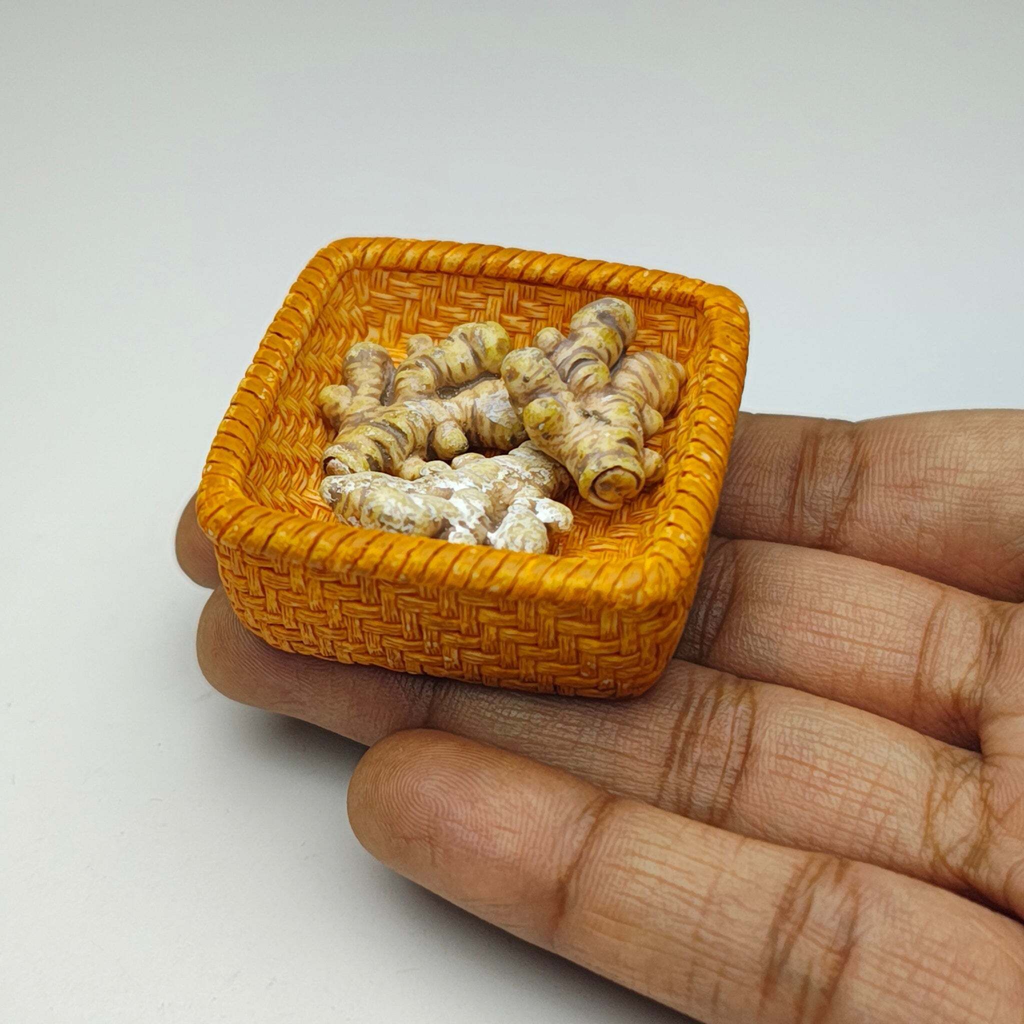 miniatures shop Miniature Ginger Basket Dollhouse Accessories Playset-picture-11