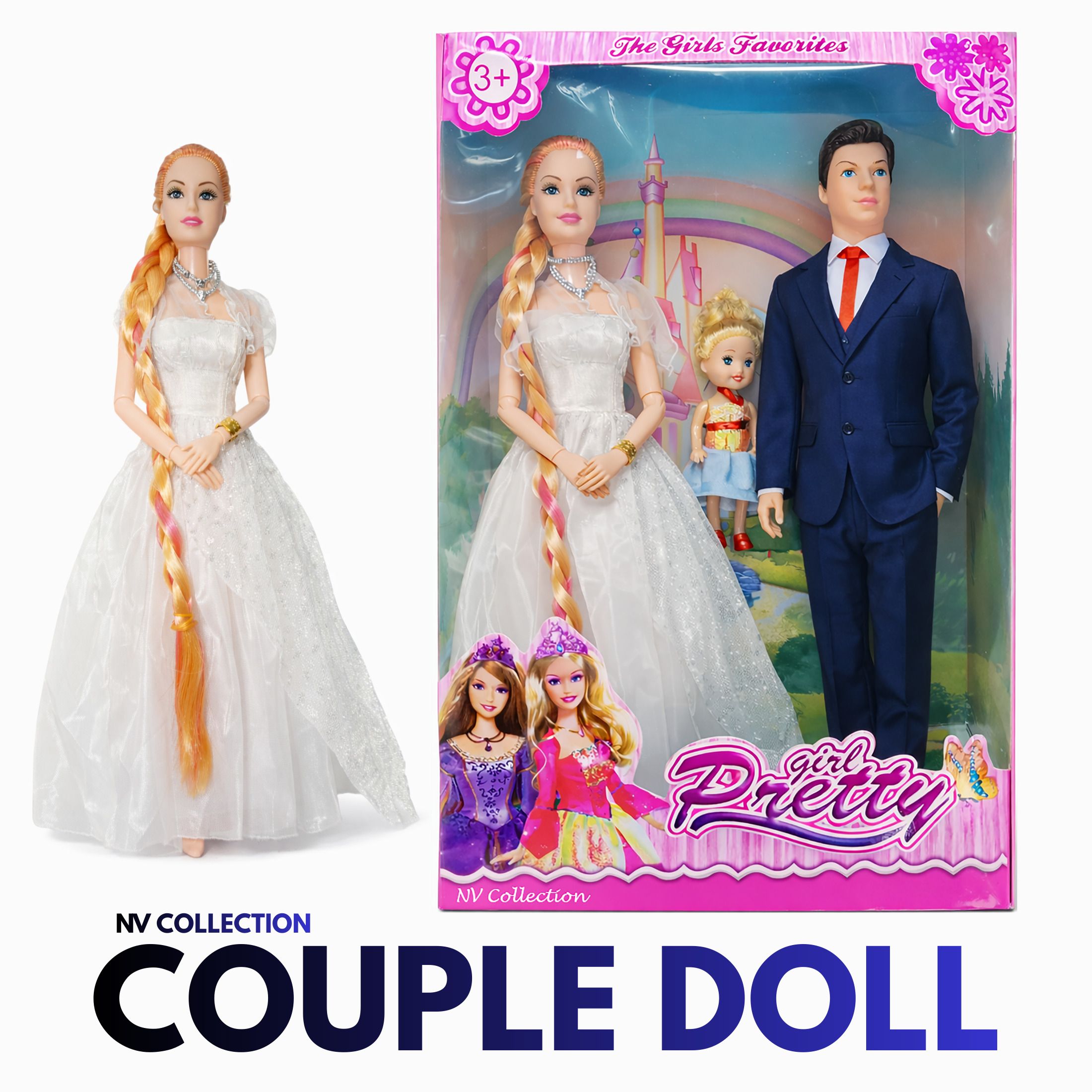 nv collection Family Role Play Doll Set with Parents and Baby-picture-19