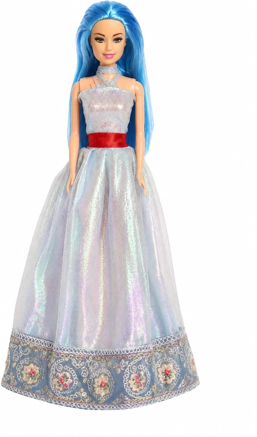 teddify Pretend Play Collectible Doll Princess Doll with Long Blue Hair-picture-14
