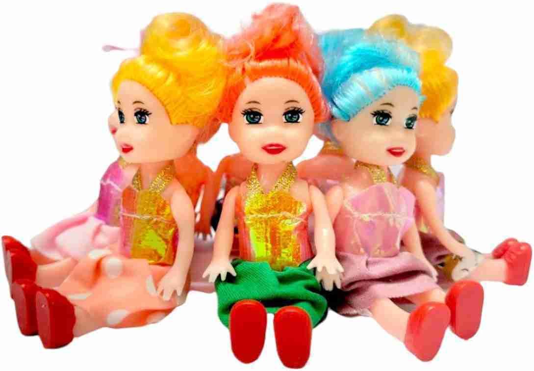 8 Doll Set For Your Little Princess & Kids, Foldable Arms & Legs [10cm]