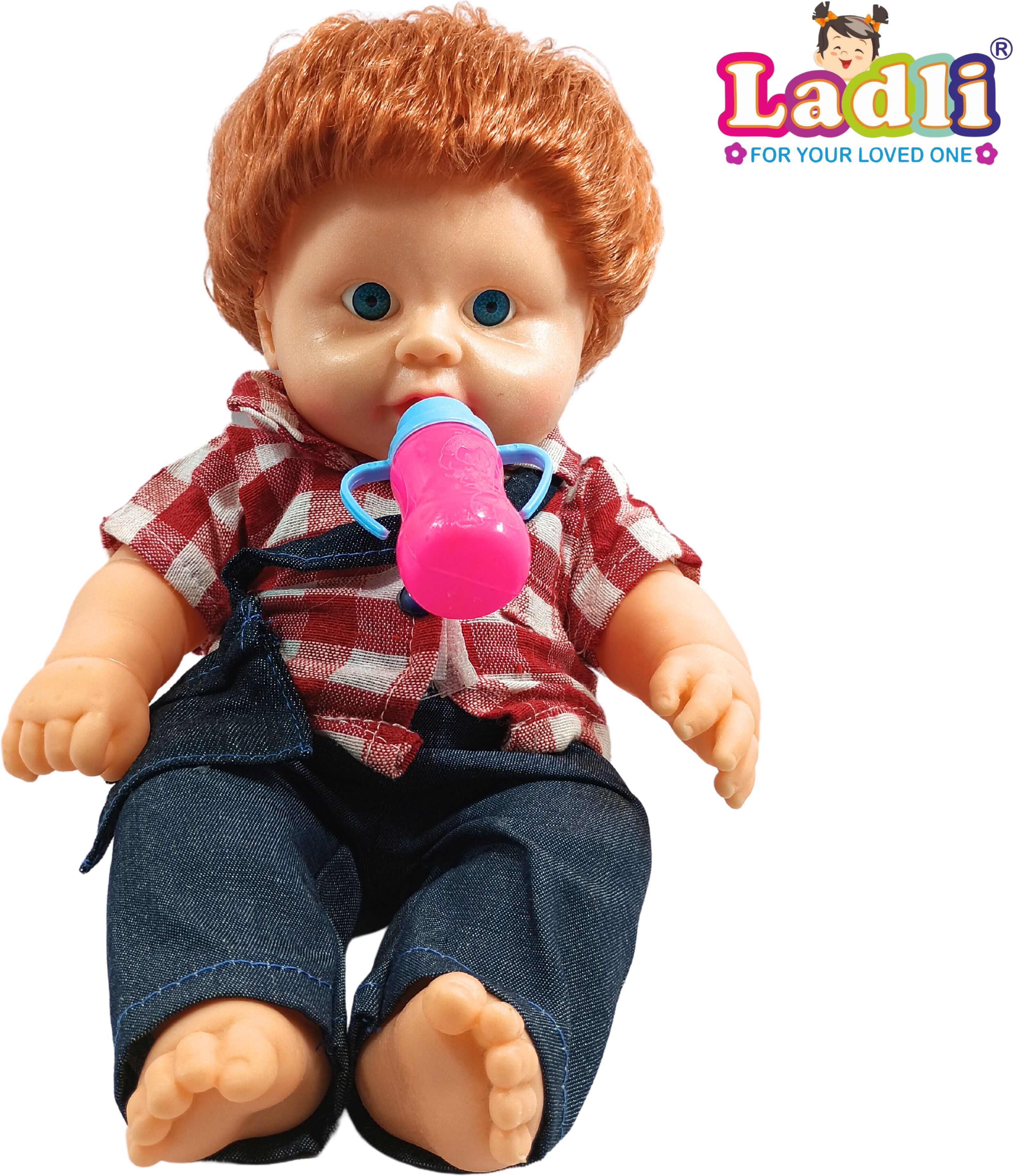 Cute Soft Body Toy for Kids check dress and kids wallet Golu Baba Toy for Kids_A-image-1