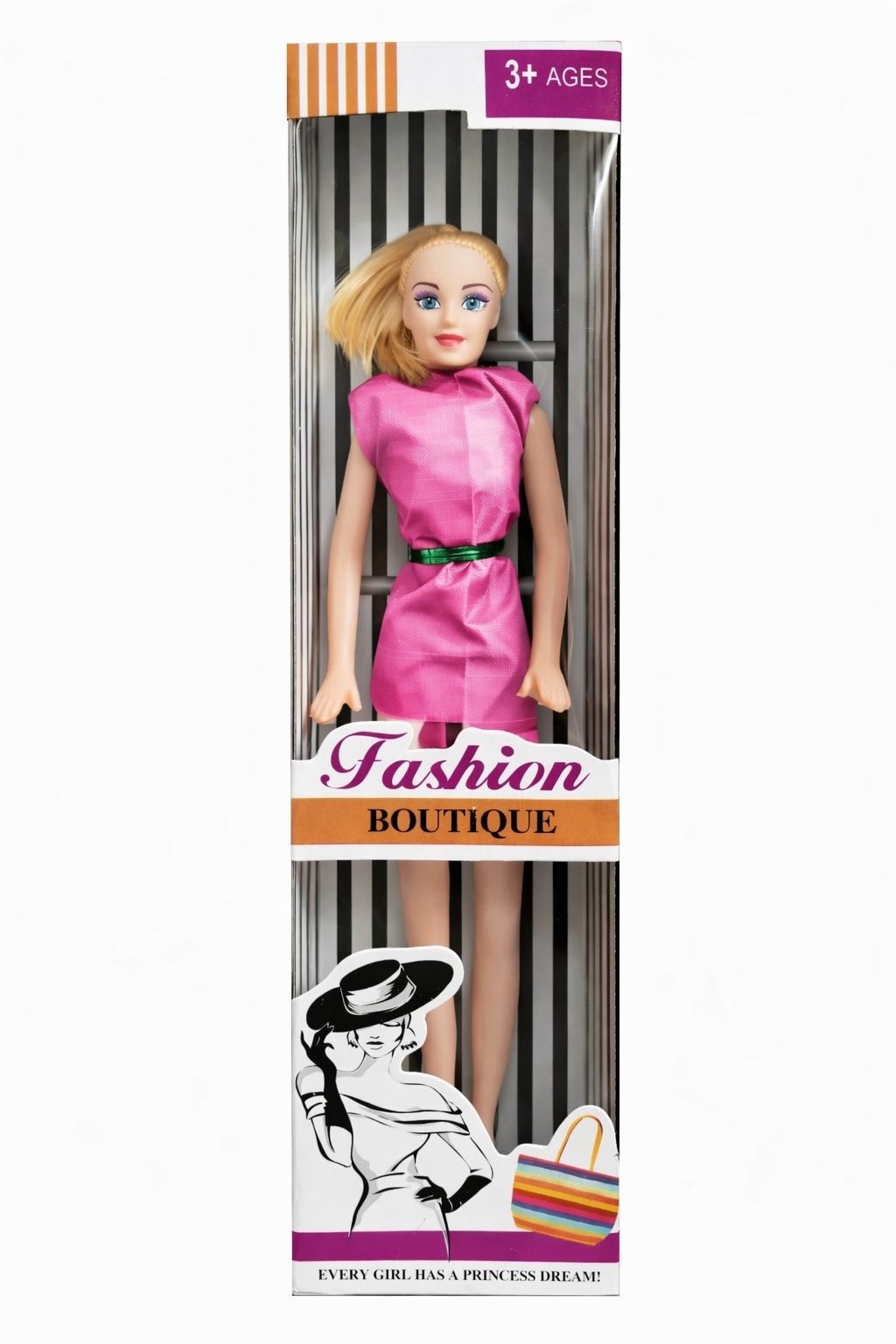 Stylish Fashion Doll with Pink Dress | Kids Pretend Play Toy-image-1
