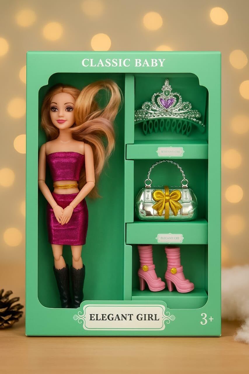 kidscorner Fashion Doll Play Set for Girls | Bendable Hand & Legs Doll Set-picture-12