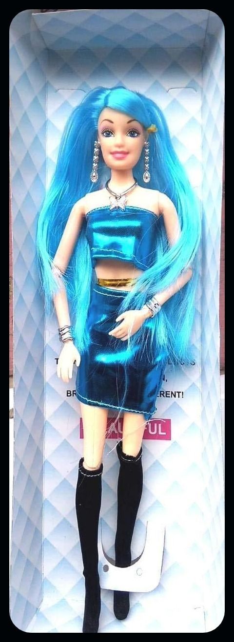 A-Pretty Blue Foldable Party Doll for all PRINCESS-image-27