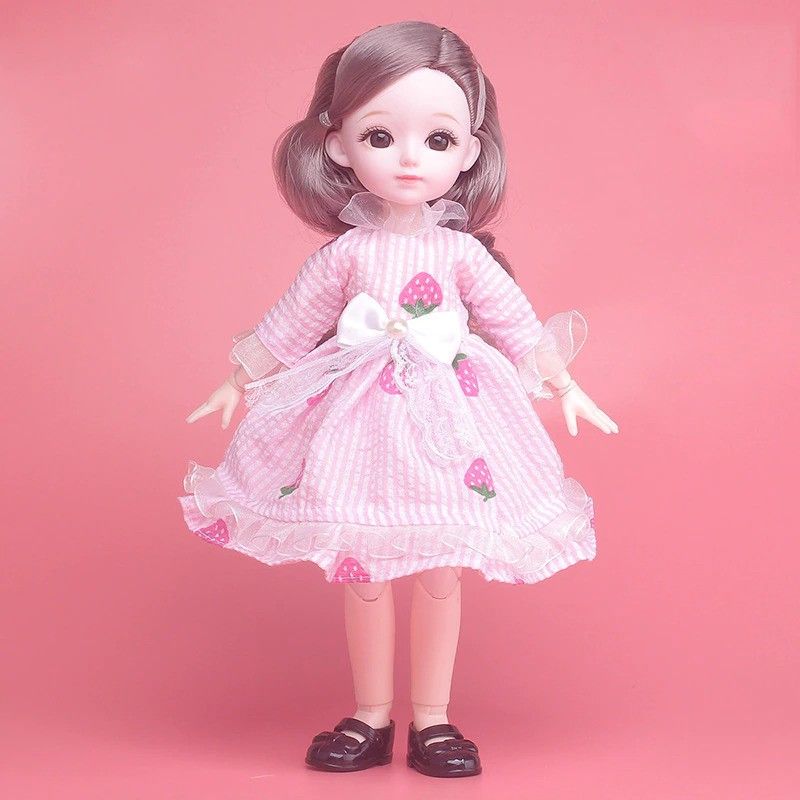 30Cm 1Ps of Girls Look Durable Fashion Princess Doll Hand & Legs Movable Doll Toy for Kids-(Color:Pink & White - 30Cm)-image-39