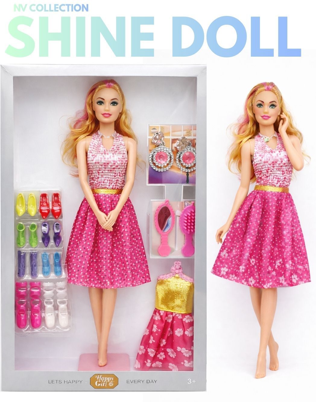 Shine Dolls Fashion Styling Kit for Pretend Play-image-19
