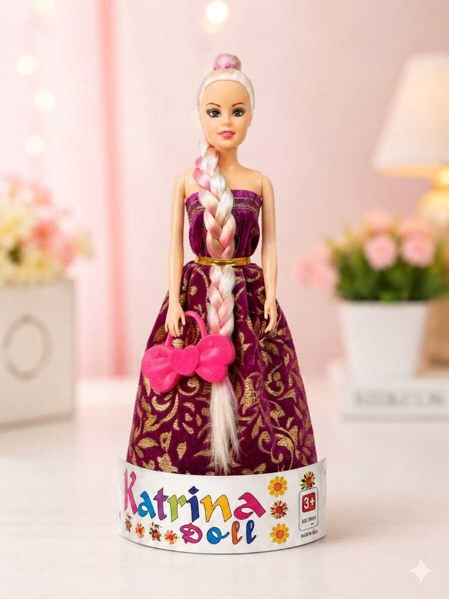 Fashion Doll with Long Braided Hair, Handbag & Stylish Dress-image-38