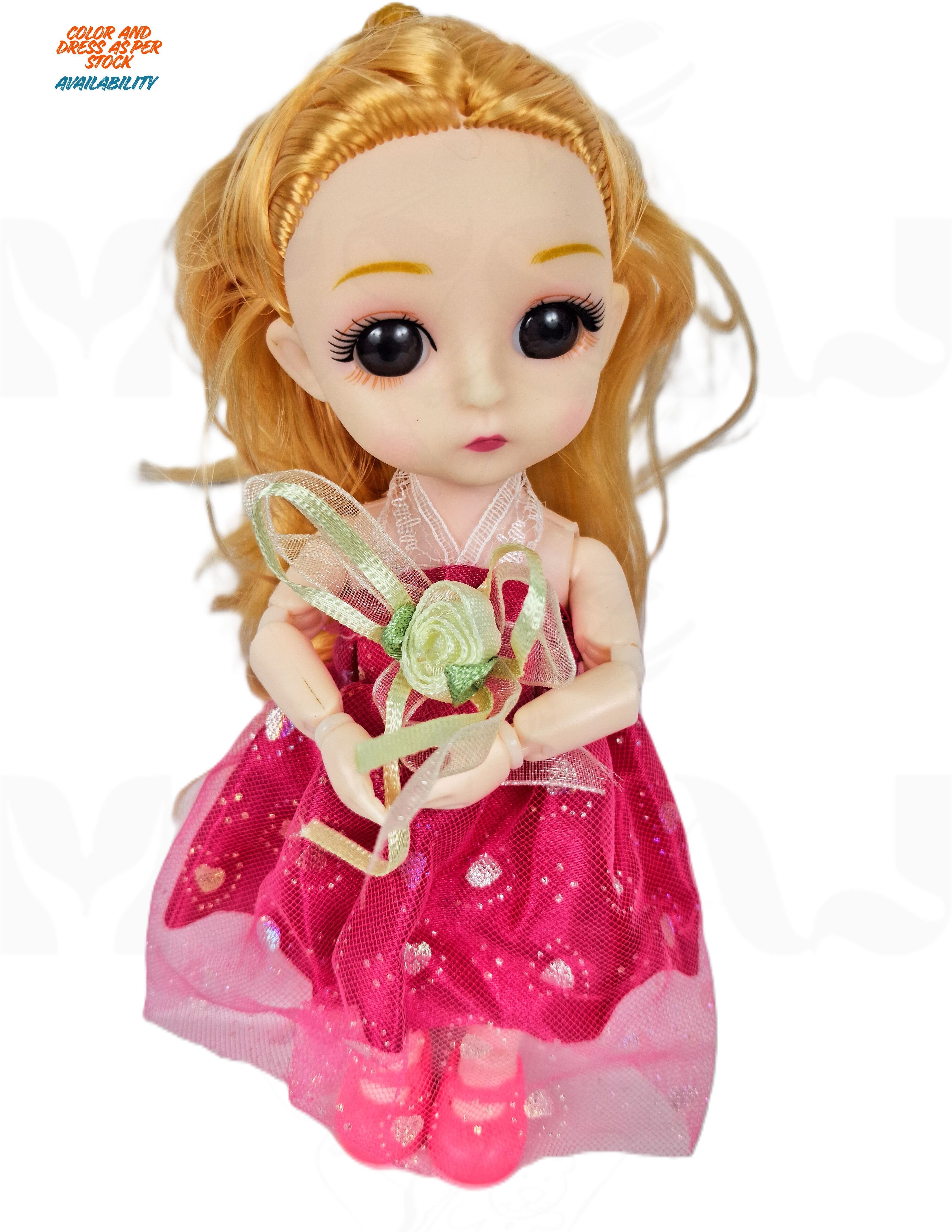 Mahi Girls Cute Doll in Pink Gown – Fully Movable Toy for Kids 3+-image-47