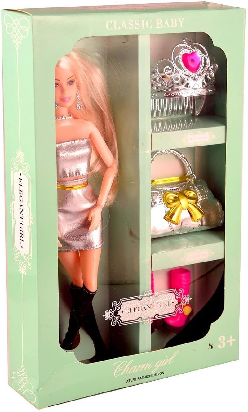 Charm Girl Fashion Doll and Accessories with Foldable Hands for children-image-28