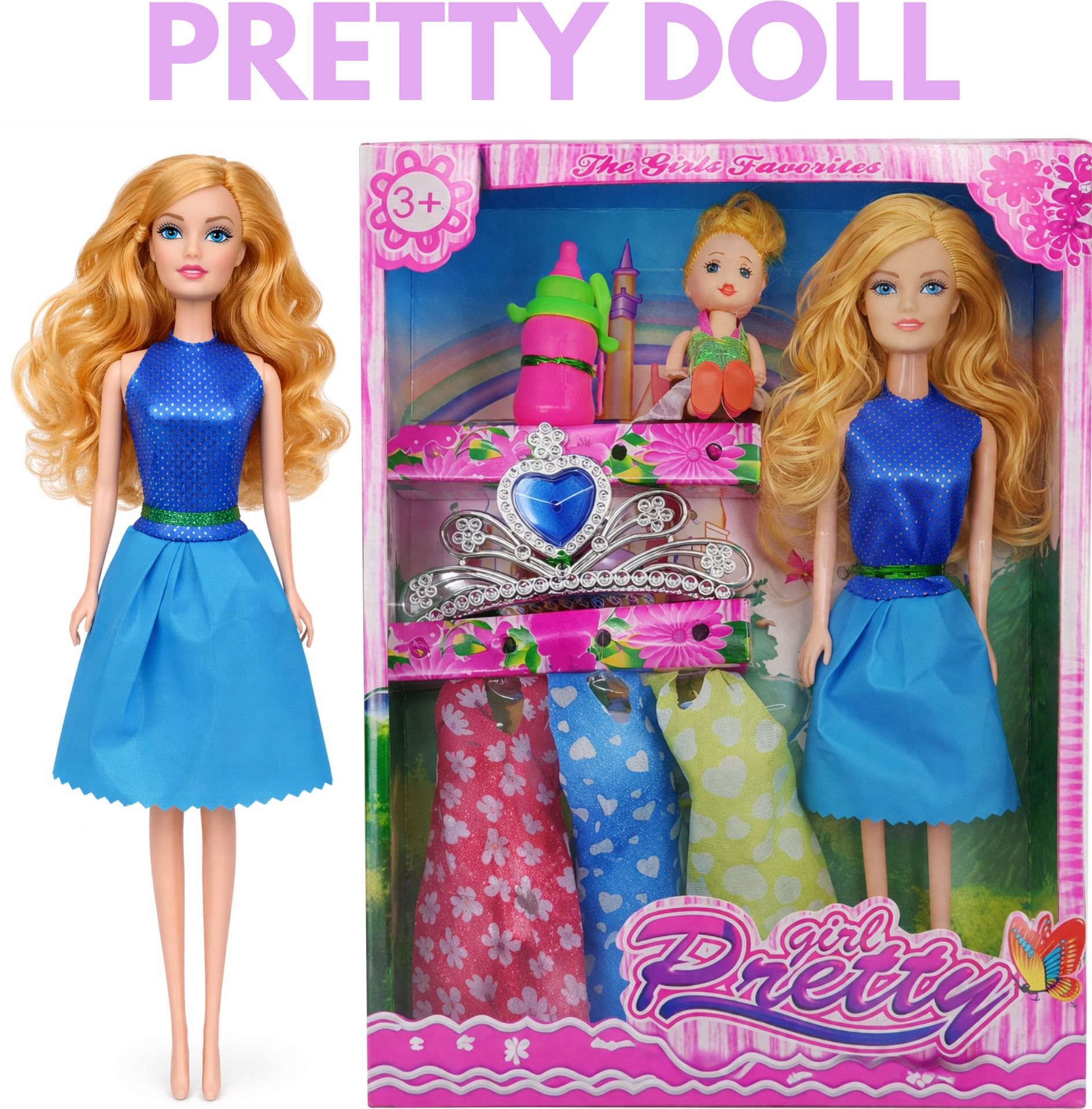 Kids’ Dress-Up Dolls with Accessories for Creative Fun-image-24