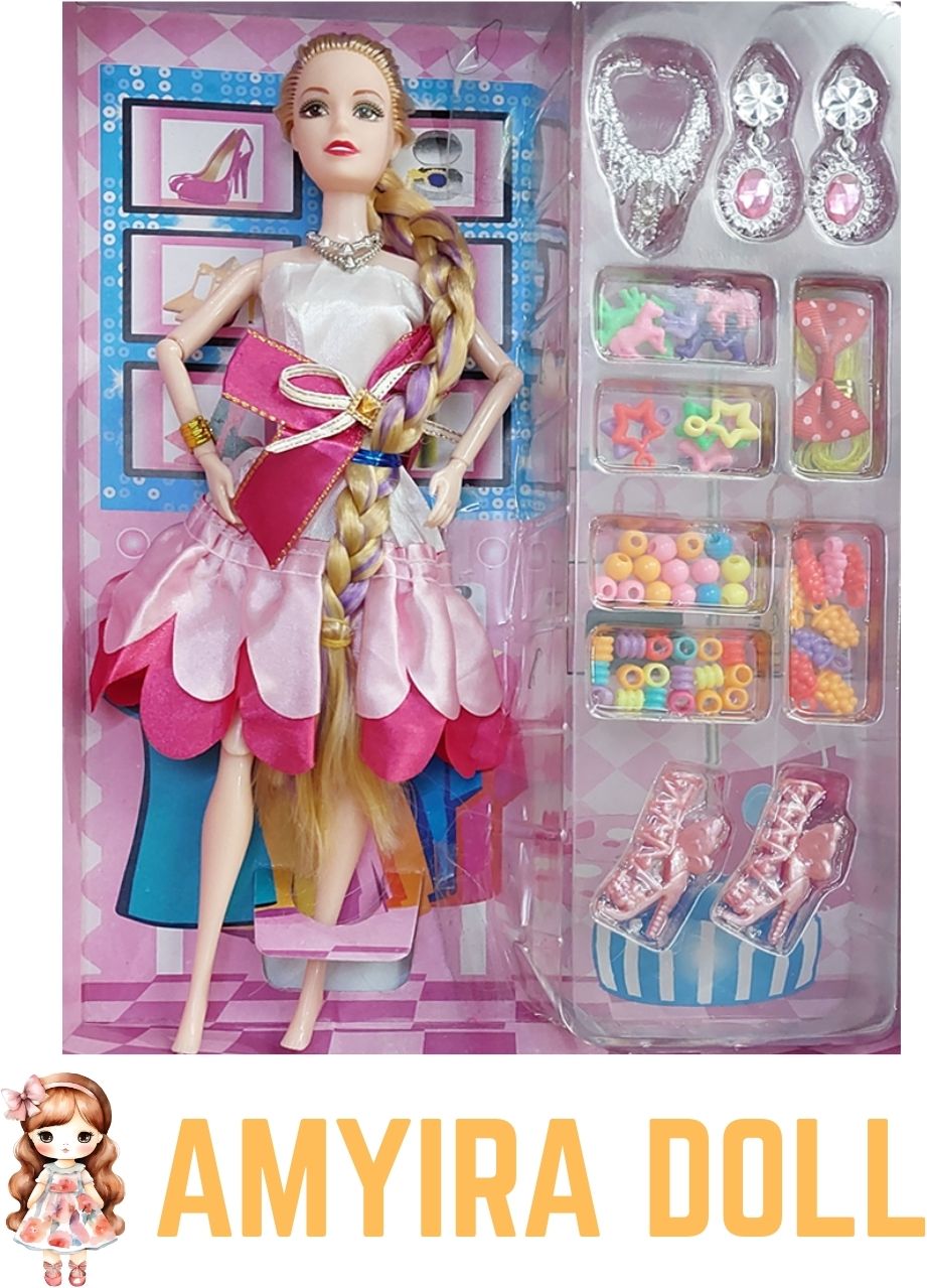 Amyira Action Doll with Folding Arms and Legs Plus Accessories-image-27
