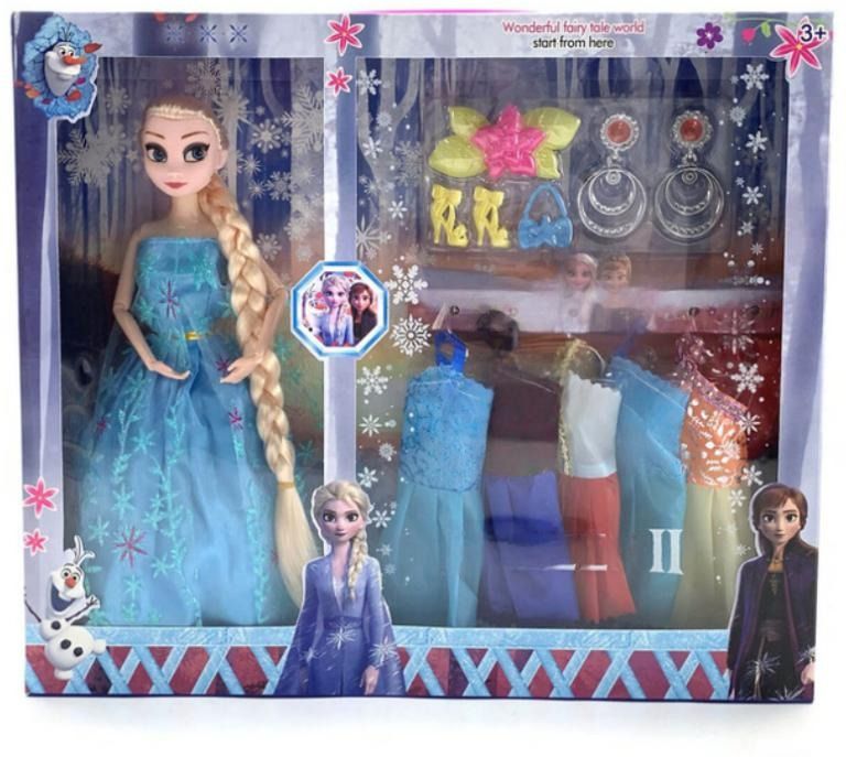 Ice Princess with Long Hair Fashion Doll Set with 5 OutfitsWith Accessories