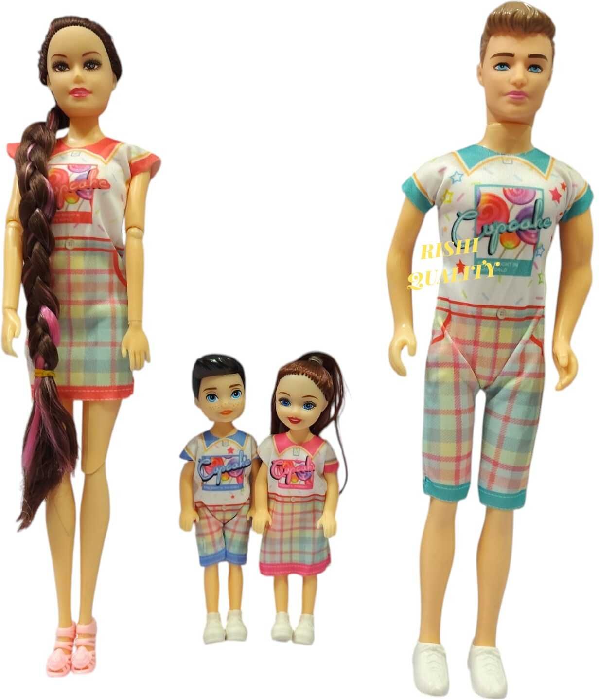 rishi quality family doll set kids toy mom dad kids dolls pretend play toy girls doll set-picture-48
