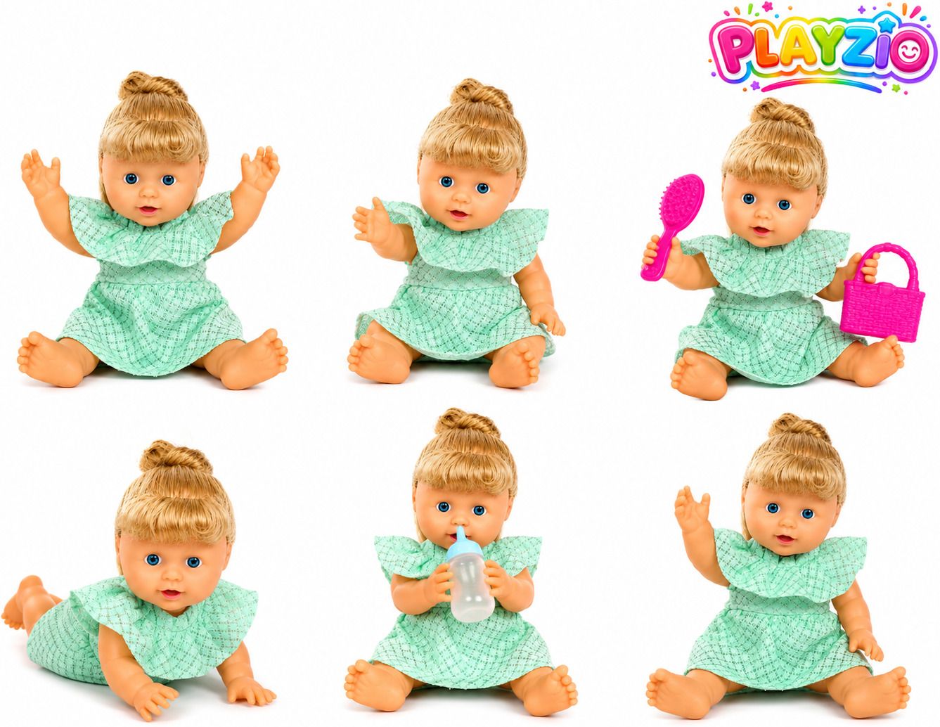 playzio Dreamy Daisy Fashion Doll with Brushable Blonde Hair & Handbag Toy-picture-47