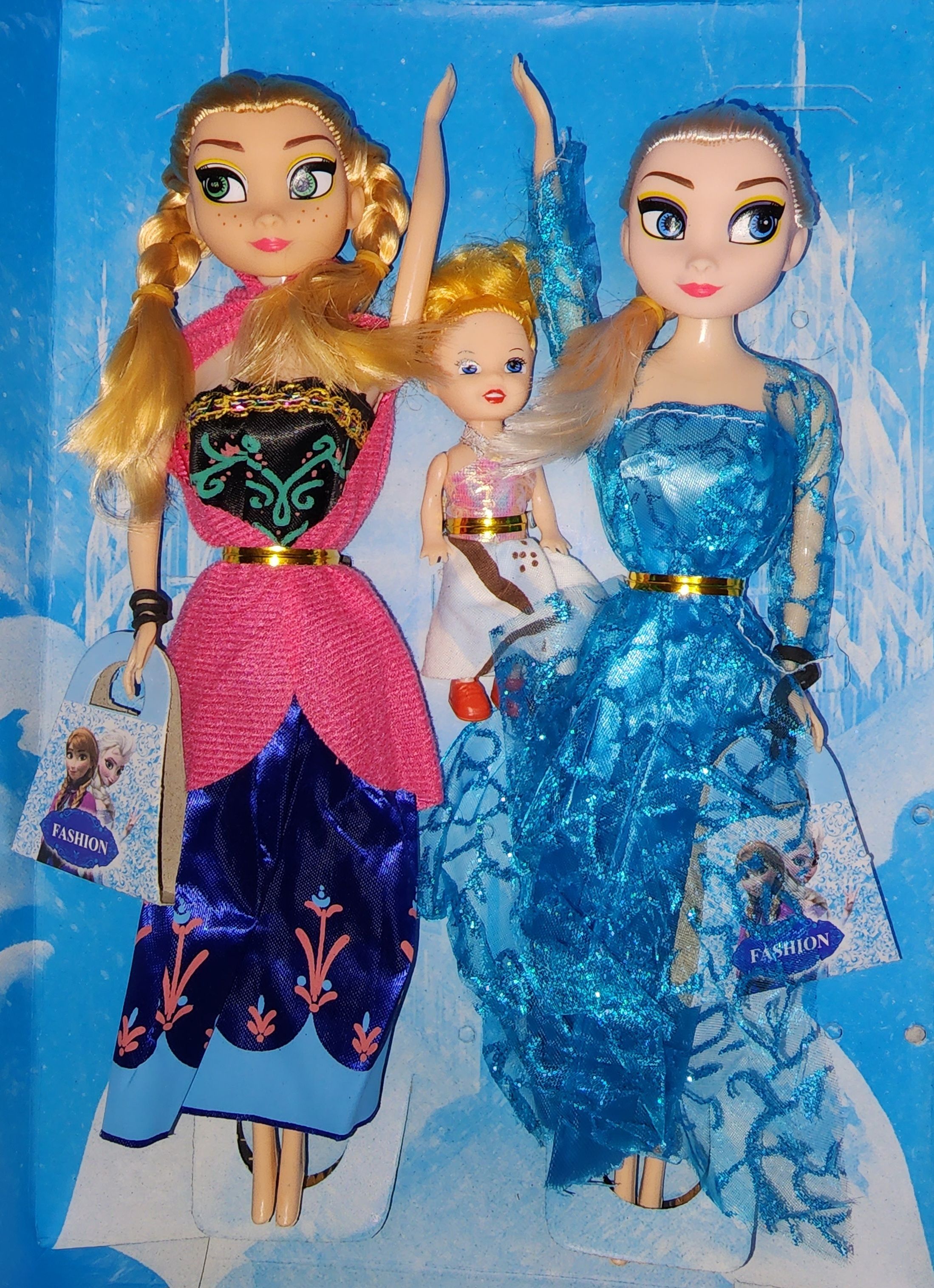 Royal Dress Looked Dolls Princess Elsa Anna from 2 with Baby & Accessories-image-22